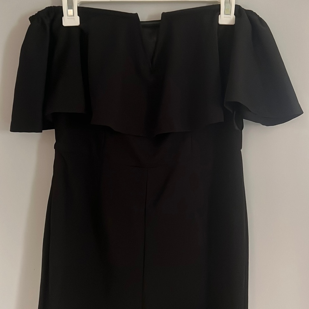 Black strapless jumpsuit